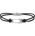 ALEXANDER MCQUEEN - Safety Pin Cord and Silver Bracelet - Black