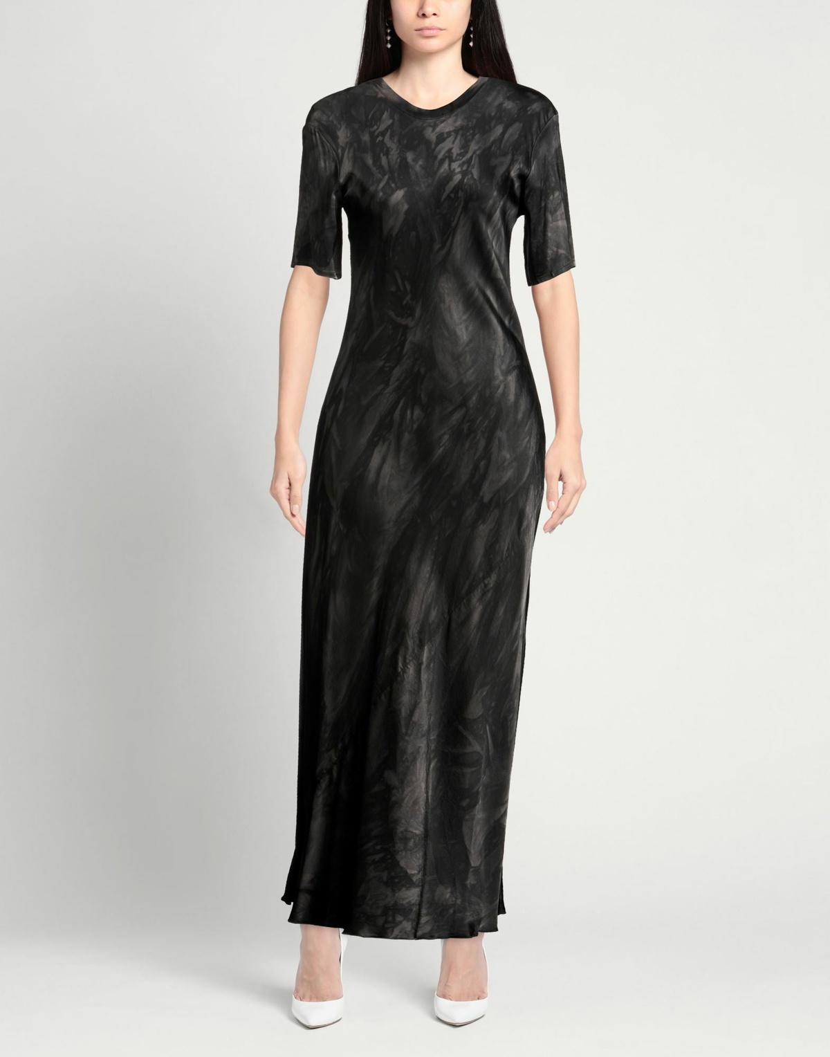 Manila Grace Womens Maxi dress Charcoal
