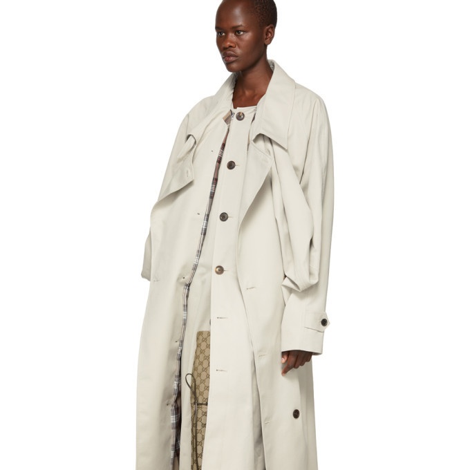Y/Project Ivory Double Front Trench Coat Y/Project