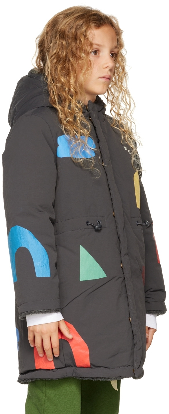 Bobo Choses Kids Reversible Black Shapes Coat Bobo Choses