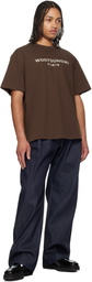 WOOYOUNGMI Brown Printed Logo T-shirt