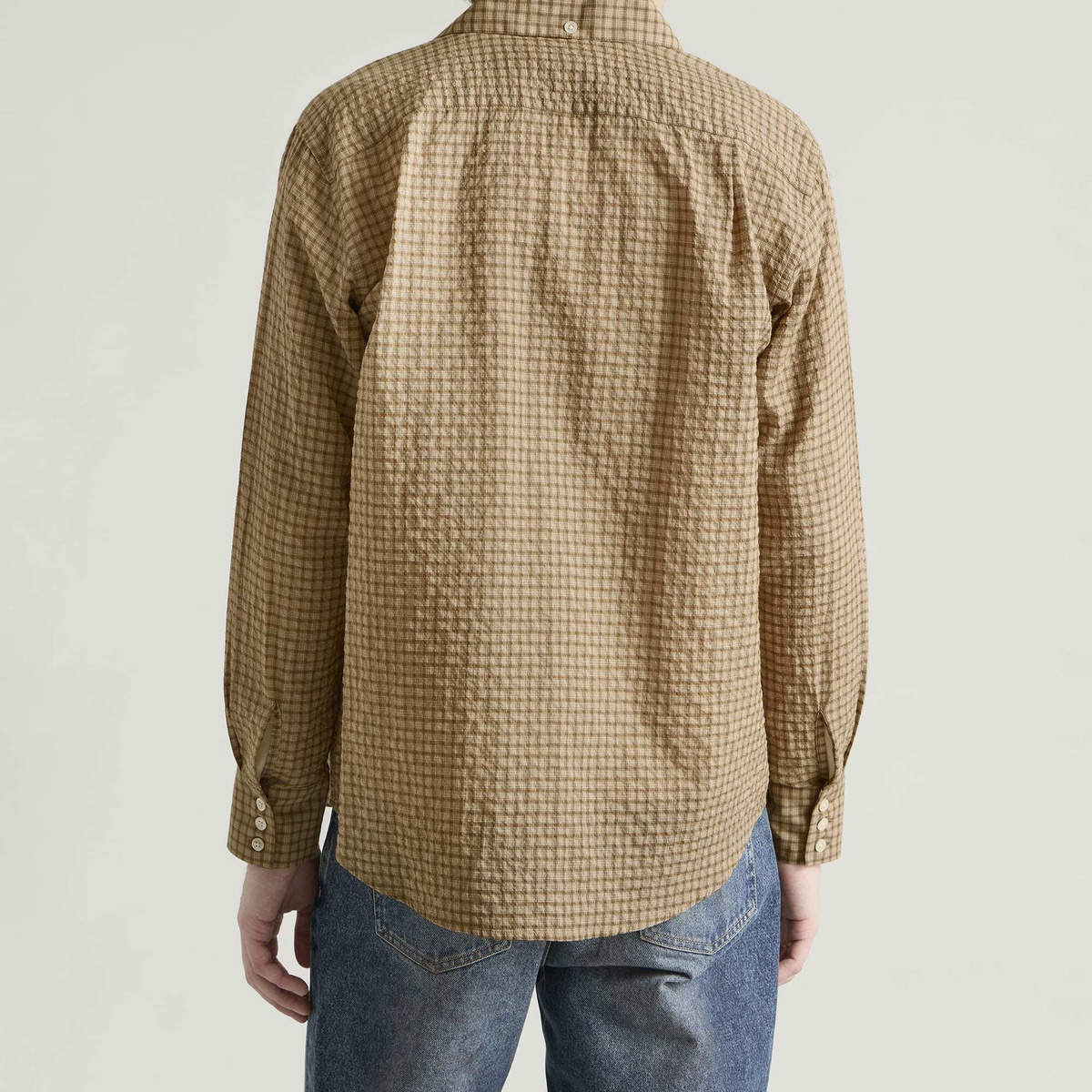 Carter Young Men's Business Check Shirt in Cedar Check