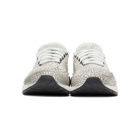 Diesel White and Black Cracked Runner Sneakers