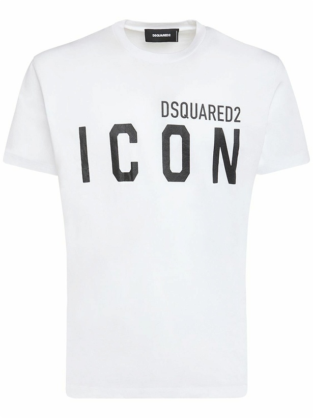 Photo: DSQUARED2 - Printed Logo Cotton T-shirt
