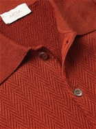 ALTEA - Herringbone Virgin Wool Shirt - Red