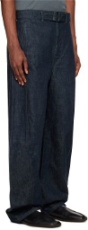 LEMAIRE Indigo Twisted Belted Jeans