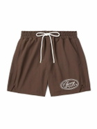Cherry Los Angeles - Five Star Straight-Leg Mid-Length Logo-Embroidered Shell Swim Shorts - Brown