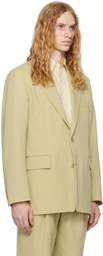 AURALEE Khaki Light Wool Max Gabardine Blazer