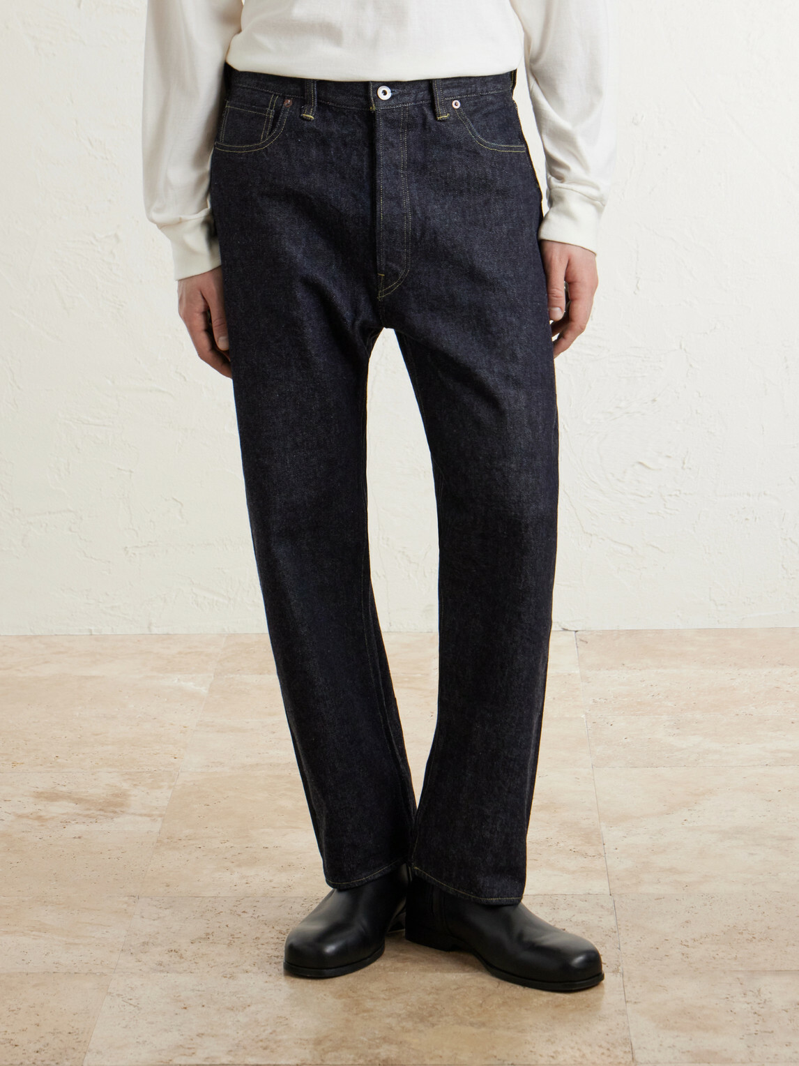 A.PRESSE - Tapered Jeans - Blue