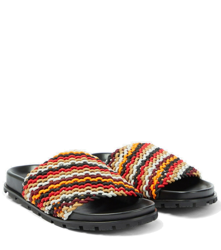 Photo: Dries Van Noten - Striped slides