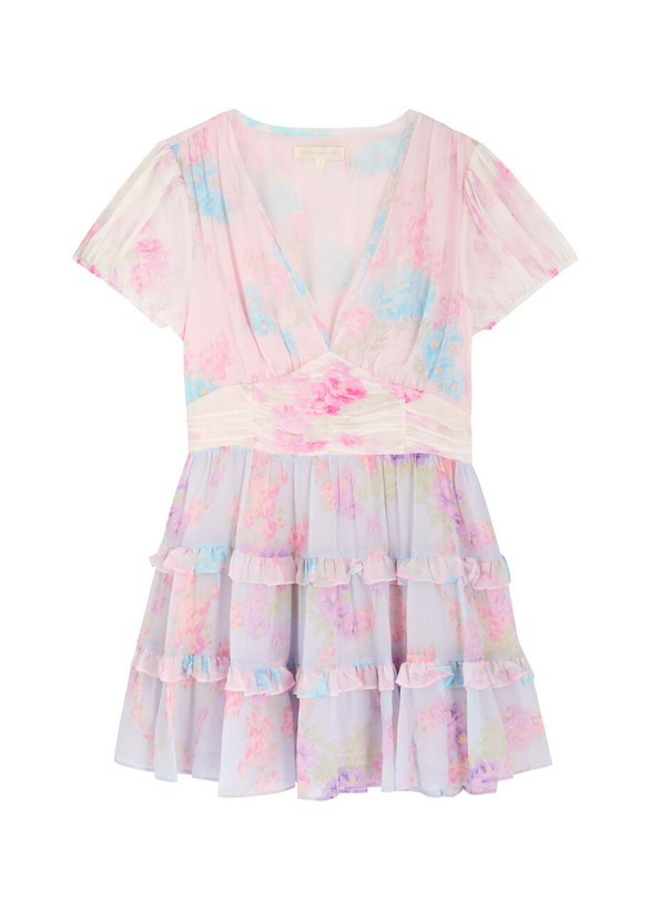 LoveShackFancy Audrina cutout floral minidress LoveShackFancy