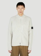 Stone Island Shadow Project - Compass Patch Zip Sweater in Grey
