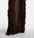 Bananhot Ora ruffled maxi skirt