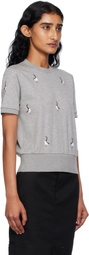 Thom Browne Gray Cotton Milano Geese T-shirt