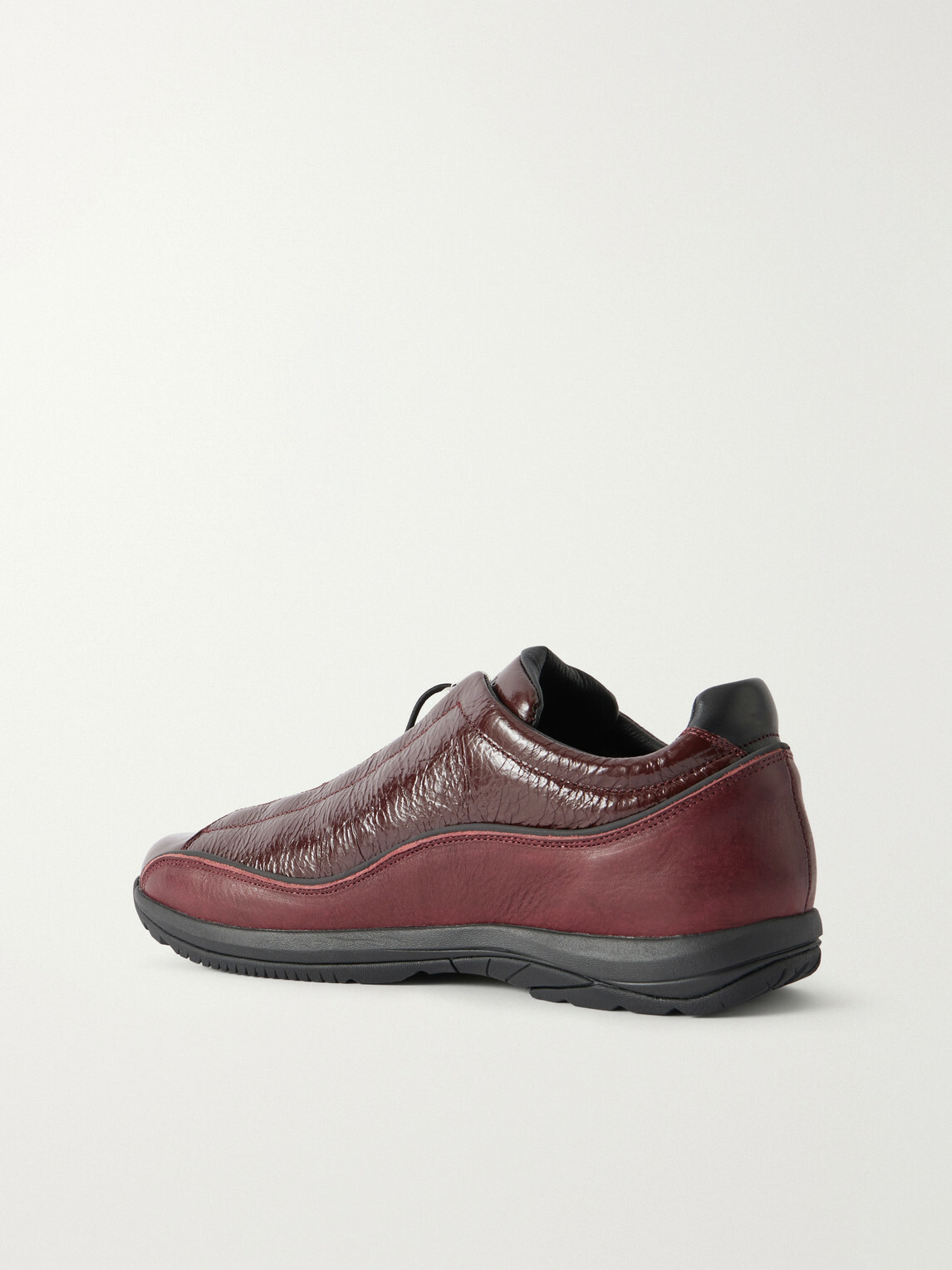 Diemme - Licata Textured-Leather Sneakers - Burgundy
