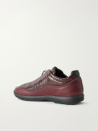 Diemme - Licata Textured-Leather Sneakers - Burgundy