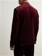 Oliver Spencer - Mansfield Slim-Fit Cotton-Velvet Suit Jacket - Burgundy