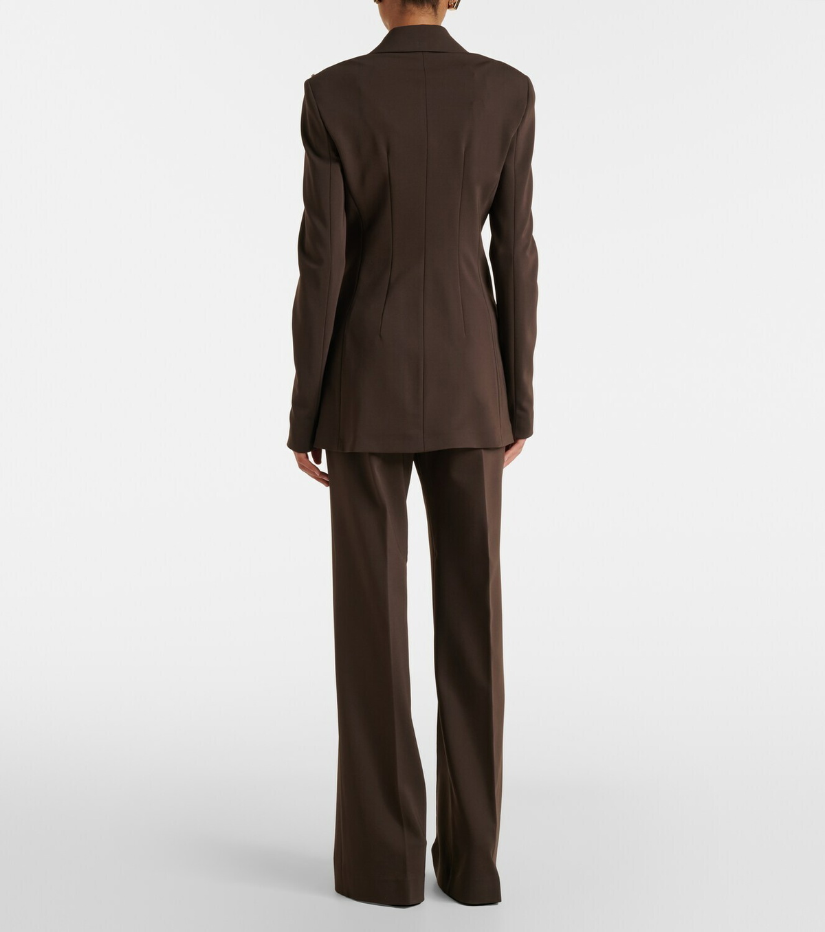 Sportmax Belted crêpe straight pants
