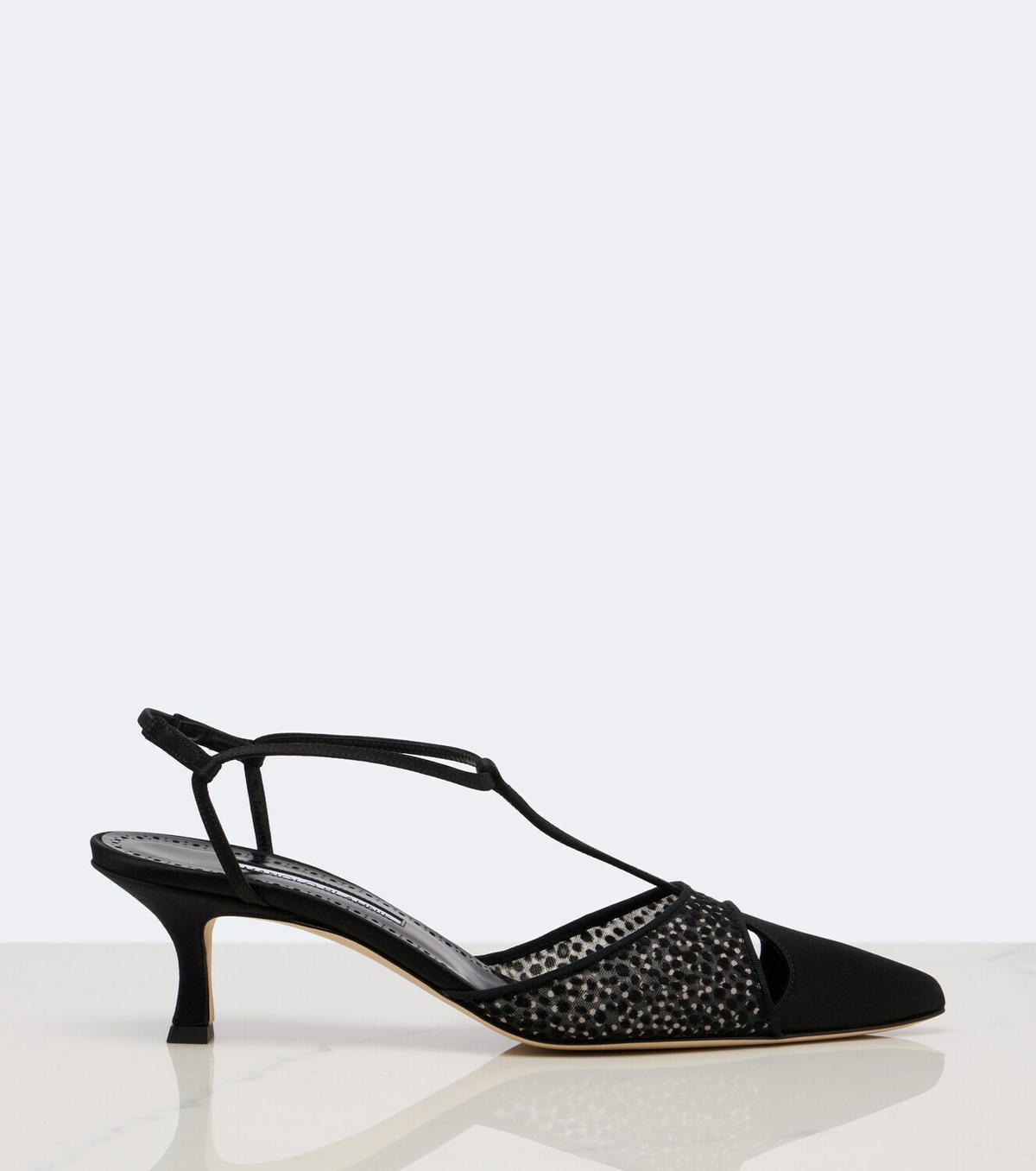 Manolo Blahnik Turgimodla satin slingback pumps