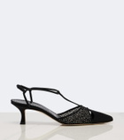 Manolo Blahnik Turgimodla satin slingback pumps