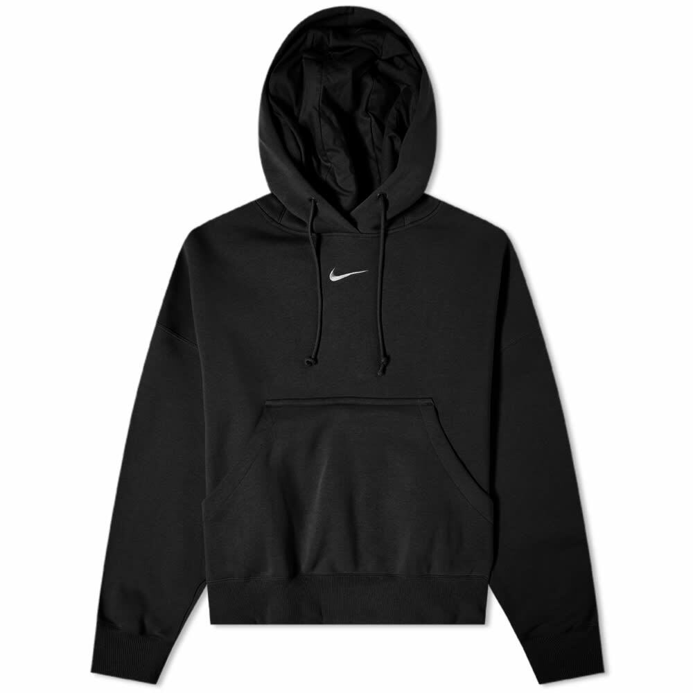 Nike Women's Phoenix Fleece Full Zip Hoodie in Dark Grey Heather/Sail Nike