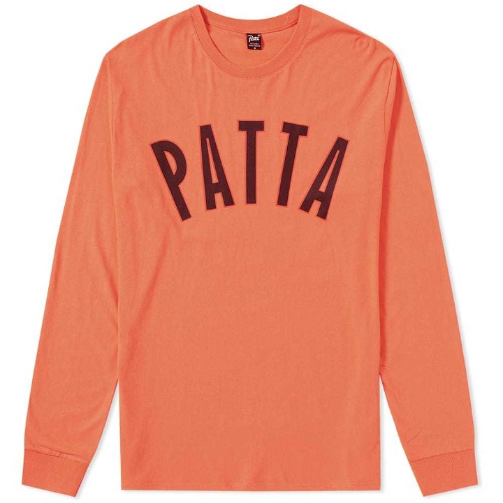 Photo: Patta Long Sleeve Curve Logo Tee Orange