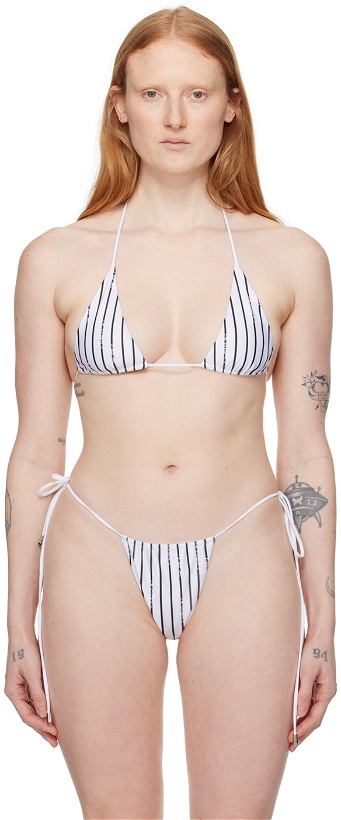 Photo: Poster Girl White & Black Elle Reversible Bikini Top