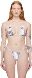 Poster Girl White & Black Elle Reversible Bikini Top