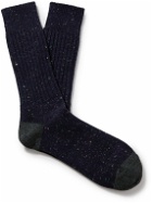 Anonymous Ism - Ribbed-Knit Socks - Blue