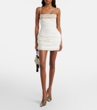Magda Butrym Lace-trimmed silk minidress