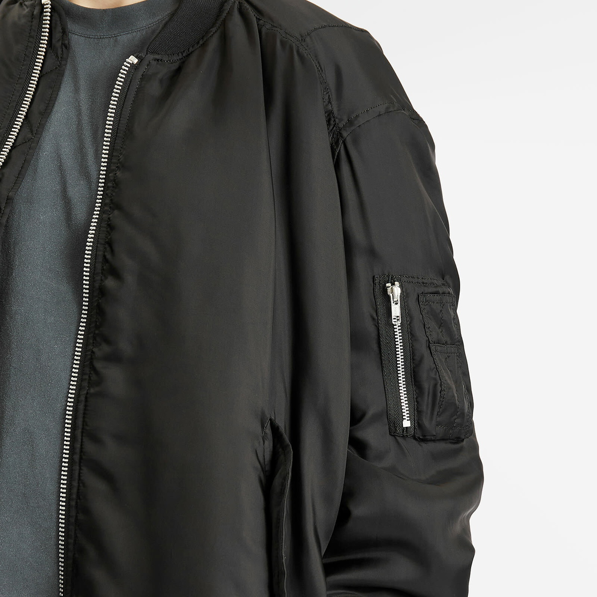 Comme des Garçons Men's Asymetric Bomber Jacket in Black