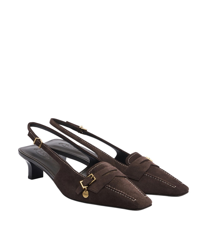 Photo: Tod's Suede slingback pumps