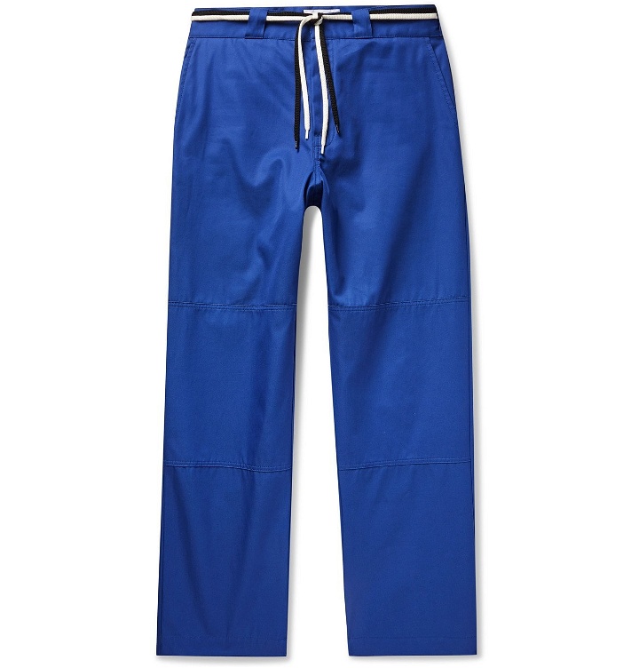Photo: 4SDesigns - Cotton-Twill Drawstring Trousers - Blue