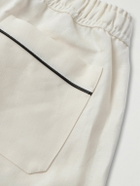Dolce&Gabbana - Straight-Leg Piped Linen and Silk-Blend Trousers - Neutrals