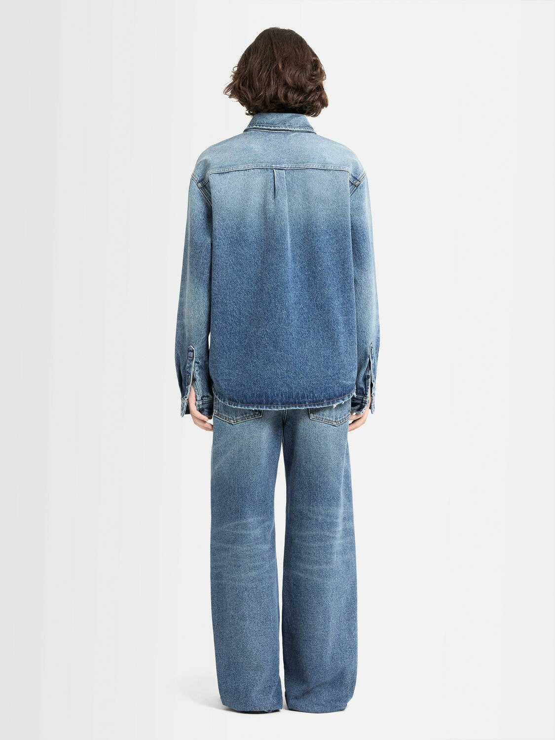 ANNAGRETA Luce Medium Wash Denim Shirt