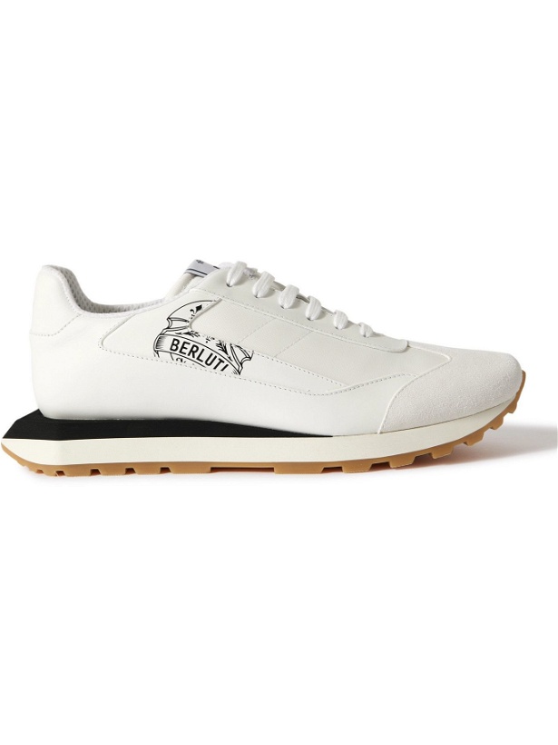Photo: Berluti - Leather, Suede and Nylon Sneakers - White