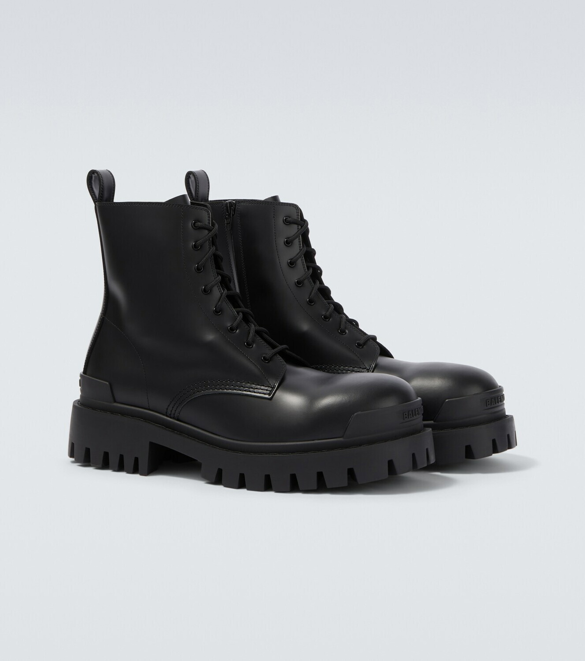 Balenciaga Combat Strike leather combat boots