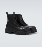 Balenciaga Combat Strike leather combat boots