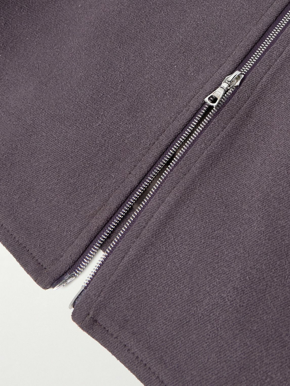 Small Talk - Washed Silk-Twill Jacket - Purple
