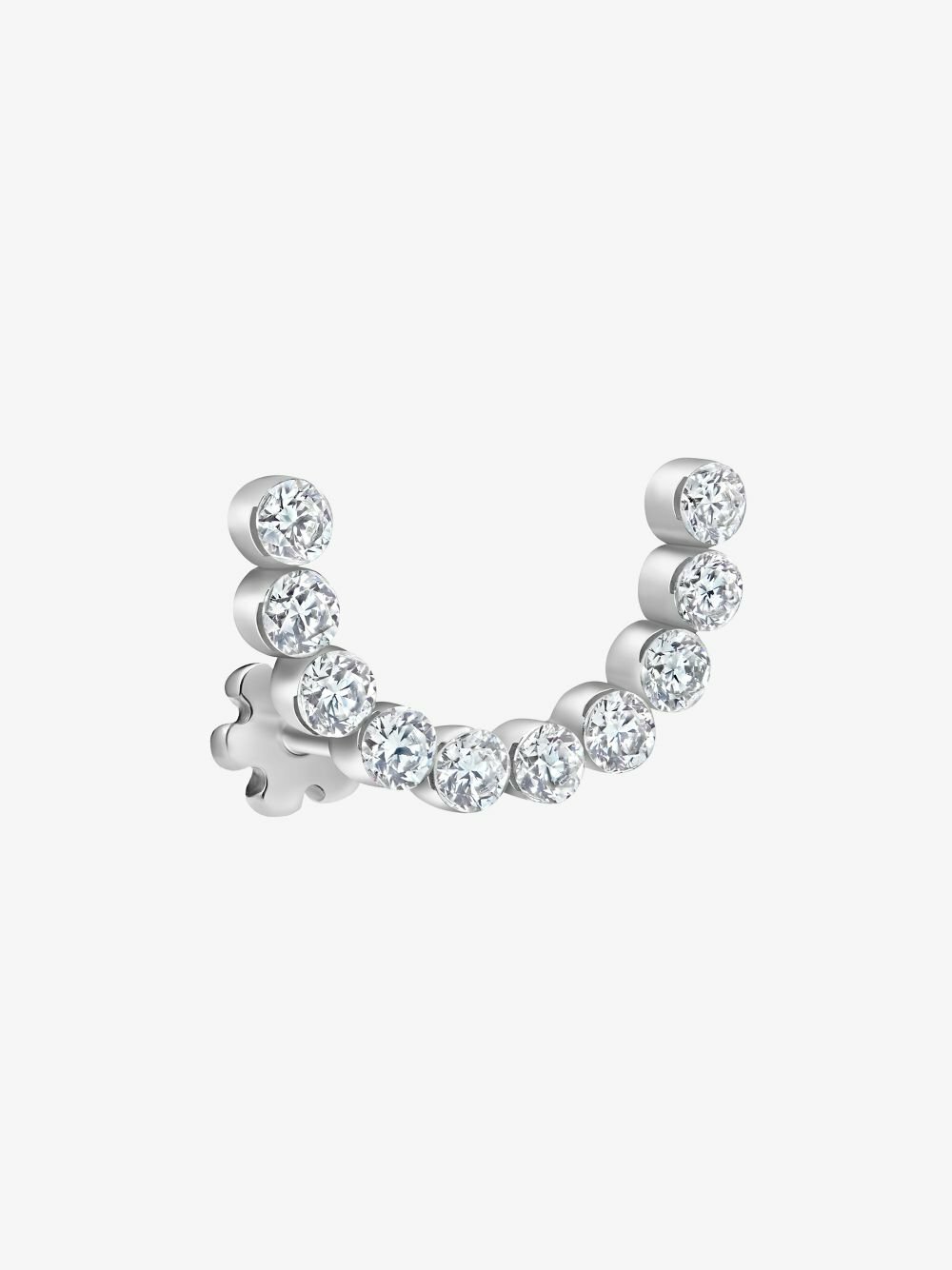 MARIA TASH 18K White Gold Demi Eternity Diamond Earring