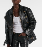 Isabel Marant Caitlyn belted leather jacket