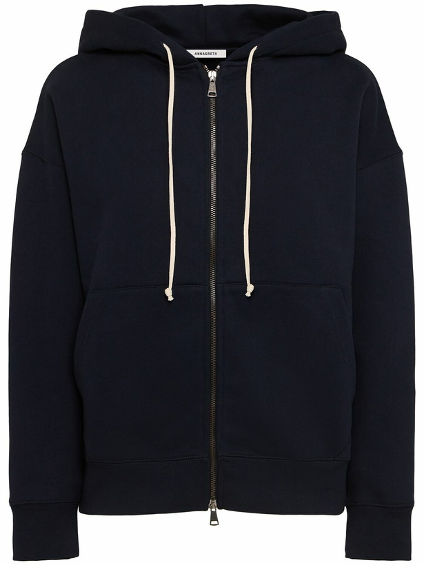 Photo: ANNAGRETA Grace Full-zip Cotton Sweatshirt Hoodie
