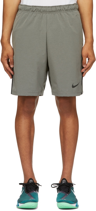Photo: Nike Grey & Black Dri-FIT Flex 2.0 Shorts