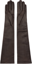Dries Van Noten Brown Soft Leather Gloves