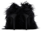 Balenciaga Black Flex Fur 110mm Heels