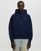 Ami Paris Tonal Adc Hoodie Blue - Mens - Hoodies