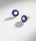 Mateo 14kt gold earrings with lapis lazuli and diamonds