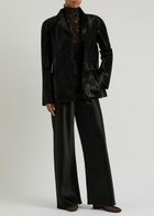 Tory Burch Calf Hair Blazer Black