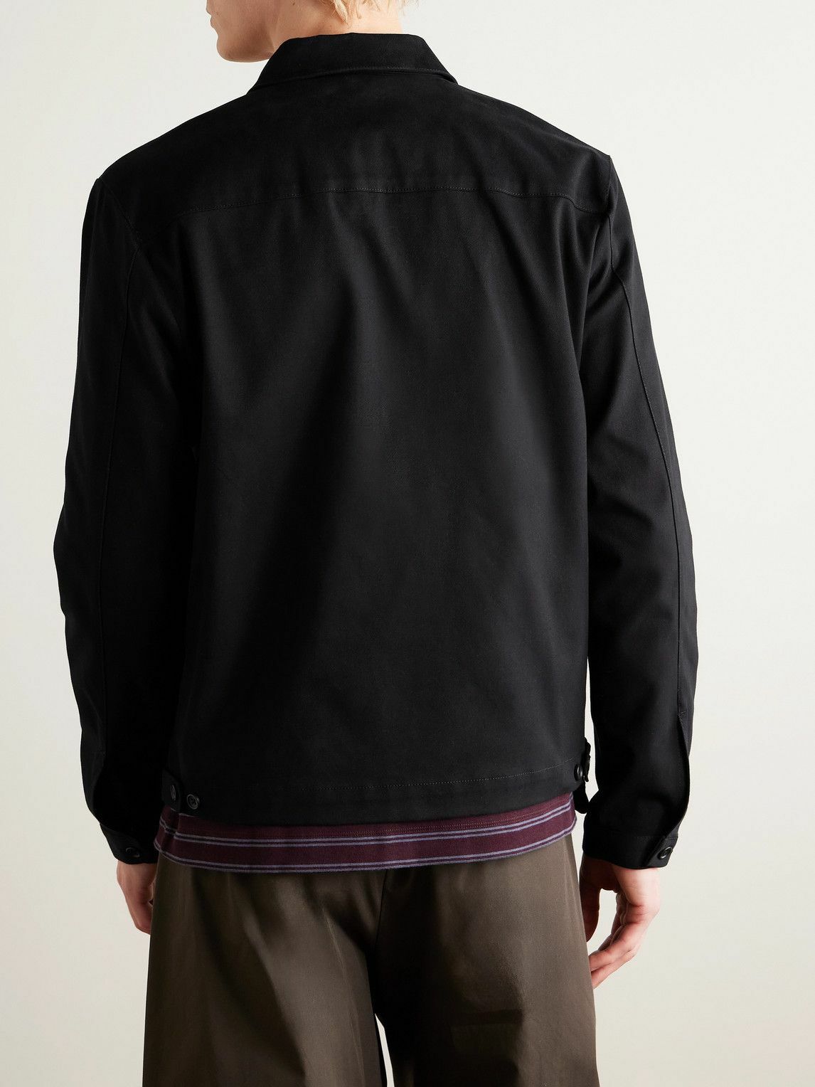 James Perse - Cotton-Blend Twill Coach Jacket - Black