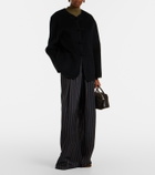 DeMellier Stockholm Small suede top-handle bag